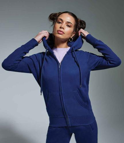 Anthem Ladies Organic Full Zip Hoodie - NAV - L